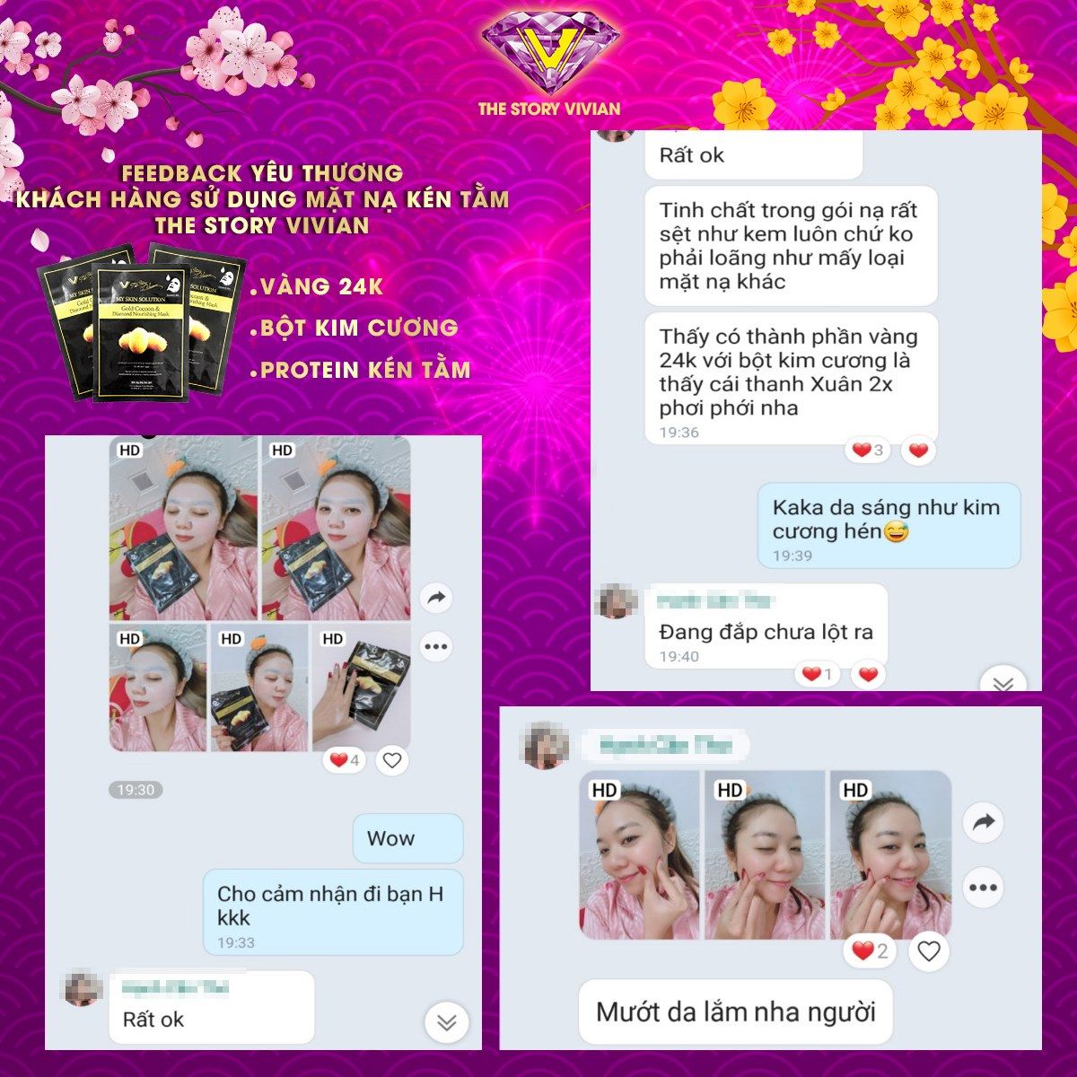 Mặt nạ kén tầm The Story Vivian chính hãng