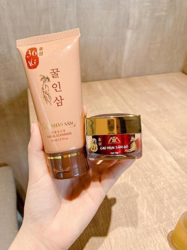 Combo sữa rữa mặt mật nhân sâm và cao sâm mụn 36 vị Combo sữa rữa mặt mật nhân sâm và cao sâm mụn 36 vị