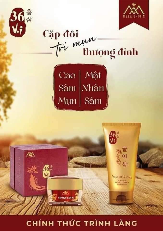 Combo sữa rữa mặt mật nhân sâm và cao sâm mụn 36 vị Combo sữa rữa mặt mật nhân sâm và cao sâm mụn 36 vị