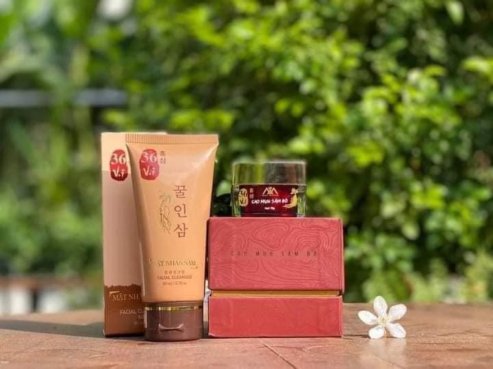 Combo sữa rữa mặt mật nhân sâm và cao sâm mụn 36 vị Combo sữa rữa mặt mật nhân sâm và cao sâm mụn 36 vị