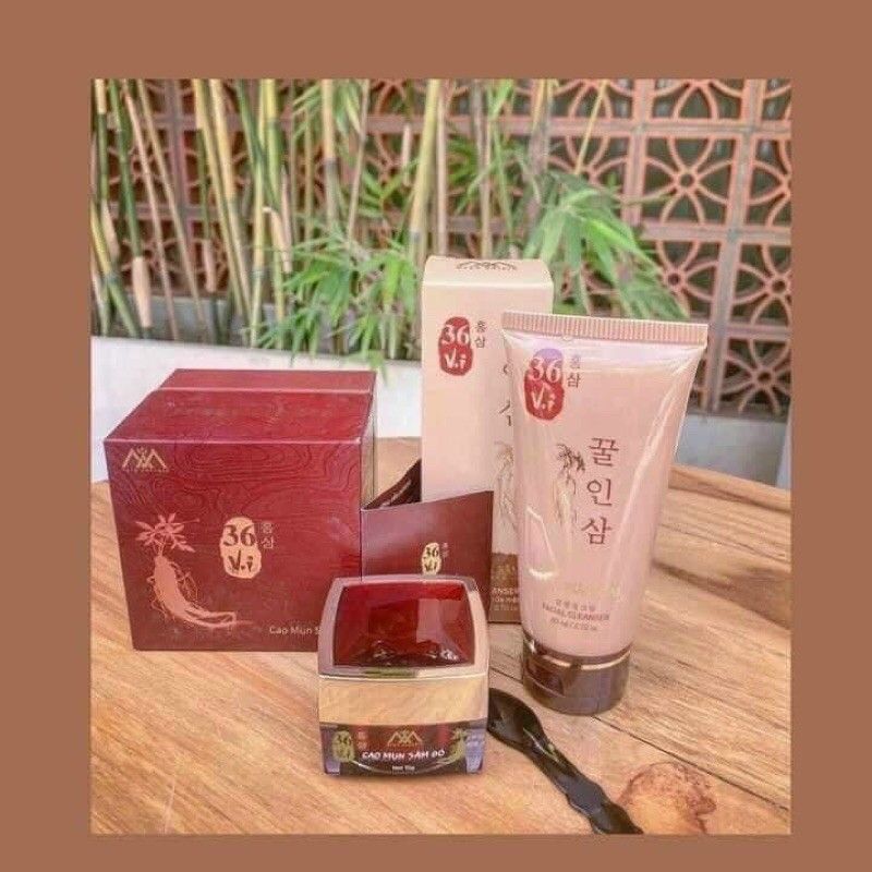 Combo sữa rữa mặt mật nhân sâm và cao sâm mụn 36 vị Combo sữa rữa mặt mật nhân sâm và cao sâm mụn 36 vị