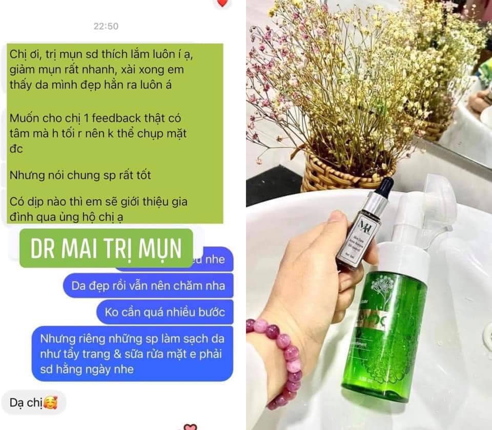 Combo sữa rữa mặt Mai thảo mộc và DR Mai diệt mụn Combo sữa rữa mặt Mai thảo mộc và DR Mai diệt mụn