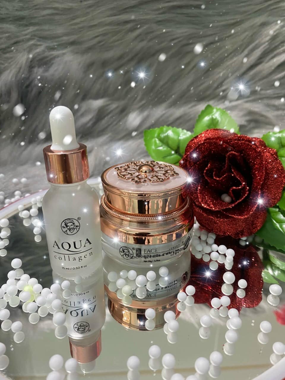 Combo kem face sữa dừa bà lão kết hợp Aqua collagen Combo kem face sữa dừa bà lão kết hợp Aqua collagen