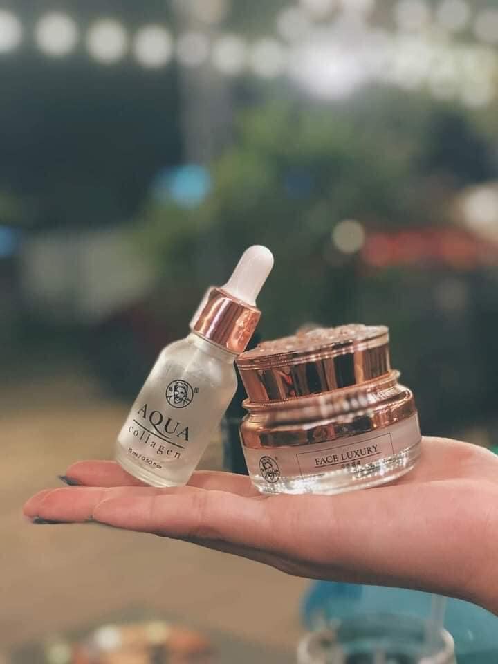 Combo kem face sữa dừa bà lão kết hợp Aqua collagen Combo kem face sữa dừa bà lão kết hợp Aqua collagen