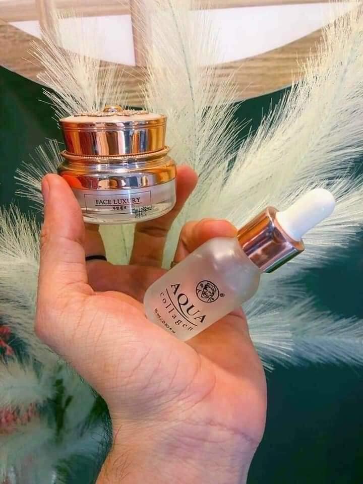 Combo kem face sữa dừa bà lão kết hợp Aqua collagen Combo kem face sữa dừa bà lão kết hợp Aqua collagen