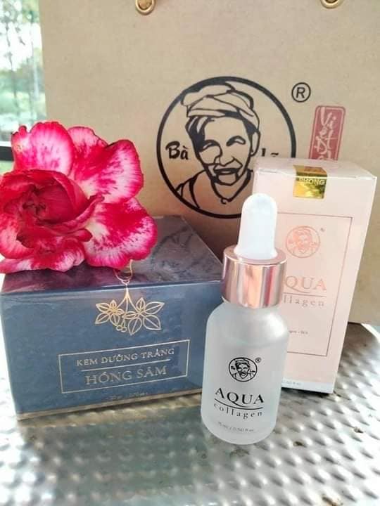 Combo kem hồng sâm bà lão kết hợp Aqua collagen bà lão Combo kem hồng sâm bà lão kết hợp Aqua collagen bà lão