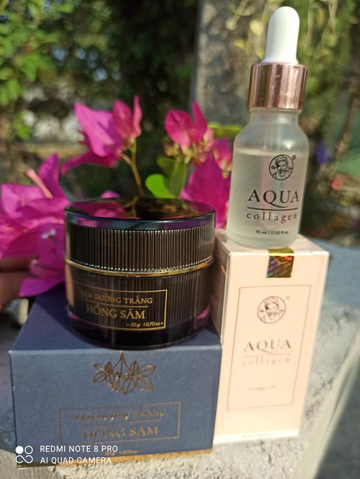 Combo kem hồng sâm bà lão kết hợp Aqua collagen bà lão Combo kem hồng sâm bà lão kết hợp Aqua collagen bà lão
