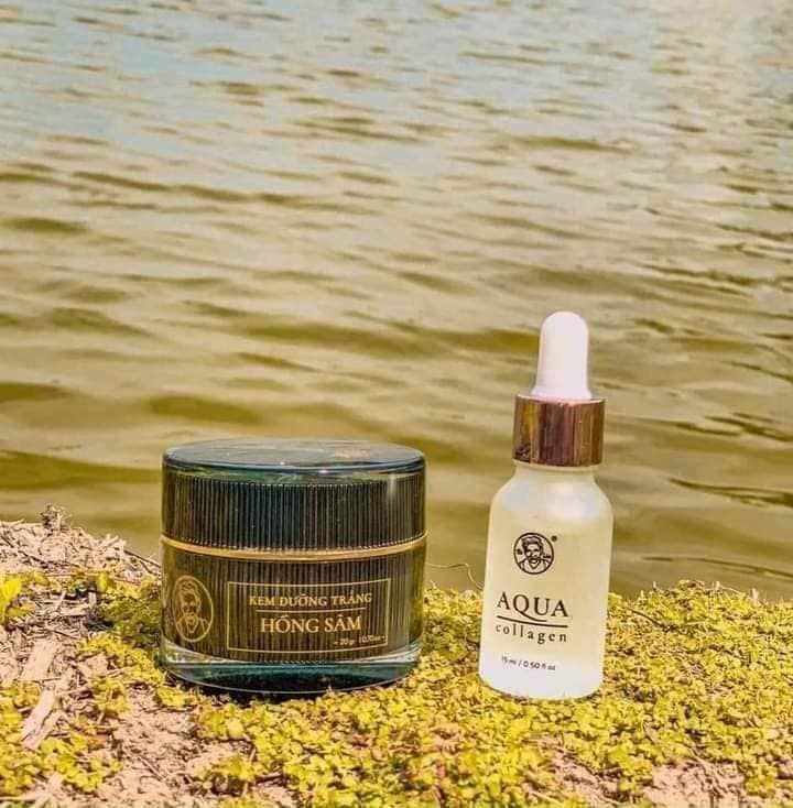 Combo kem hồng sâm bà lão kết hợp Aqua collagen bà lão Combo kem hồng sâm bà lão kết hợp Aqua collagen bà lão
