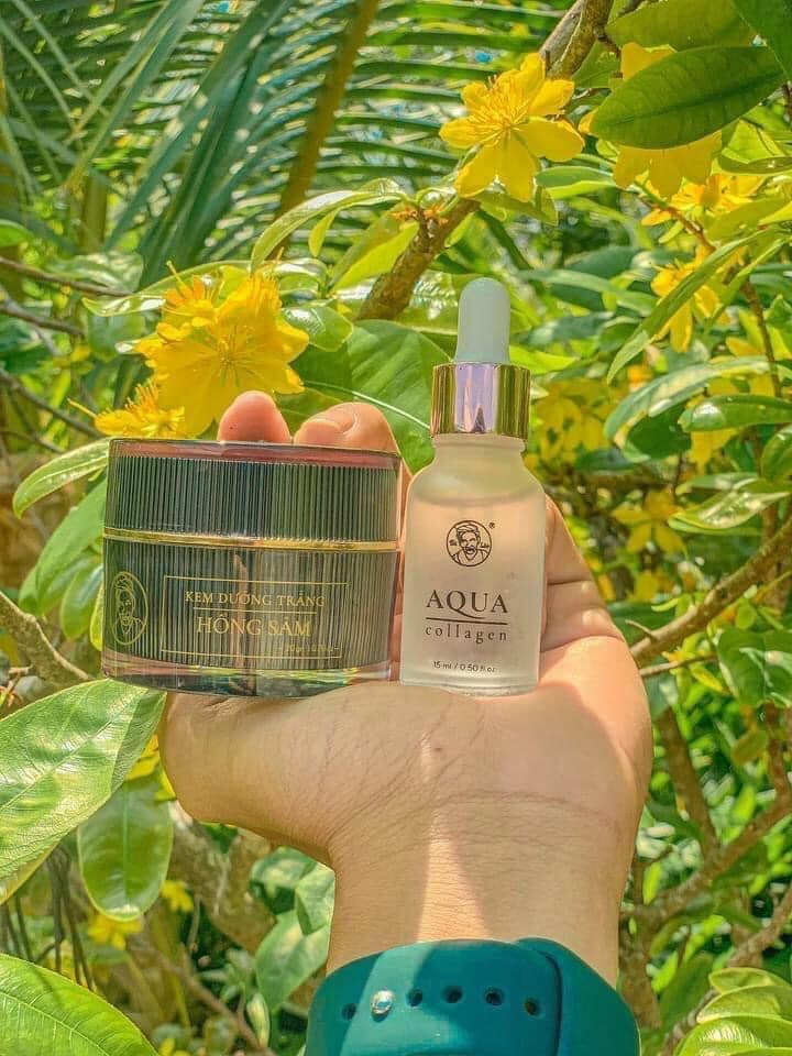 Combo kem hồng sâm bà lão kết hợp Aqua collagen bà lão Combo kem hồng sâm bà lão kết hợp Aqua collagen bà lão