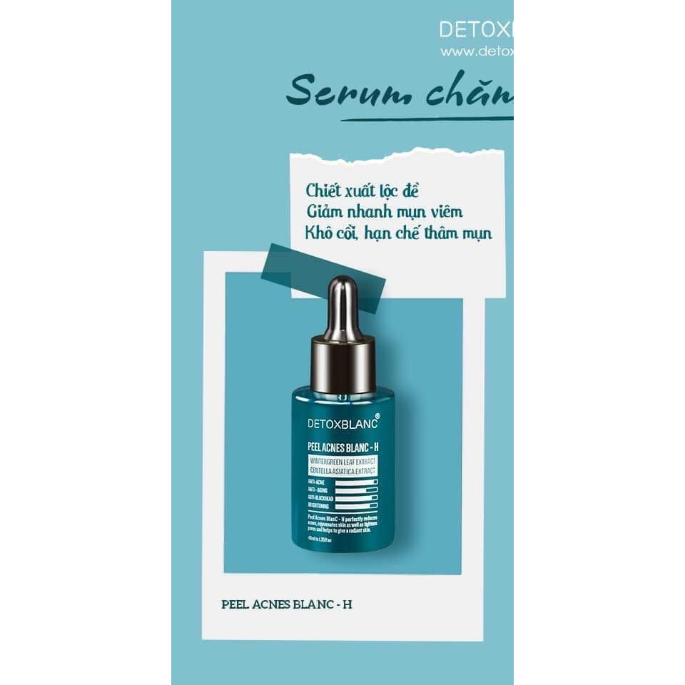 Serum trị mụn lộc đề H hàng chính hãng Detox Blanc Serum trị mụn lộc đề H hàng chính hãng Detox Blanc