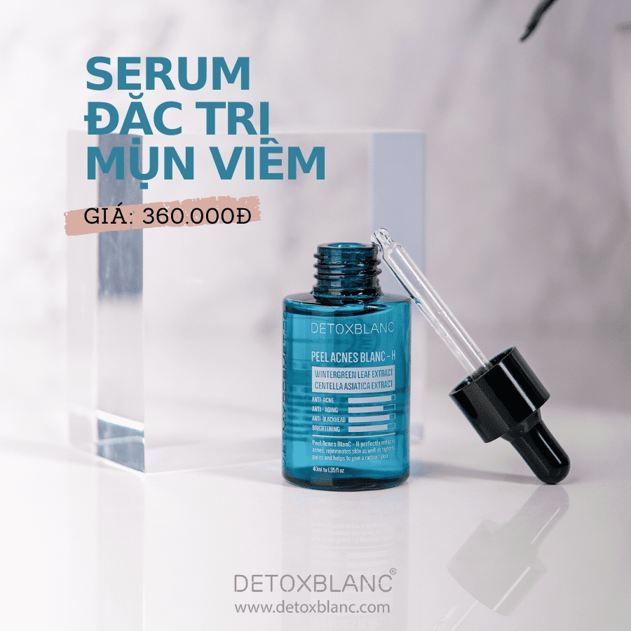 Serum trị mụn lộc đề H hàng chính hãng Detox Blanc Serum trị mụn lộc đề H hàng chính hãng Detox Blanc