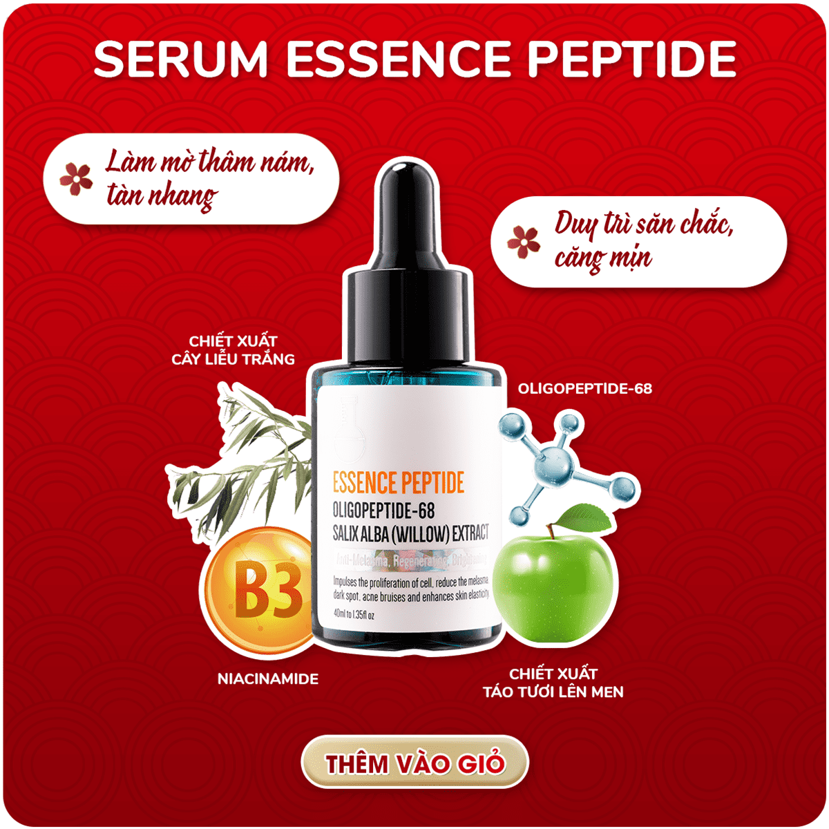 Serum trị nám Essence peptide 68 40ml Detox BlanC chính hãng Serum trị nám Essence peptide 68 40ml Detox BlanC chính hãng
