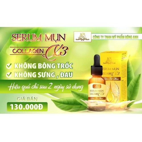Serum trị mụn Collagen X3 chính hãng Mỹ Phẩm Đông Anh Serum trị mụn Collagen X3 chính hãng Mỹ Phẩm Đông Anh