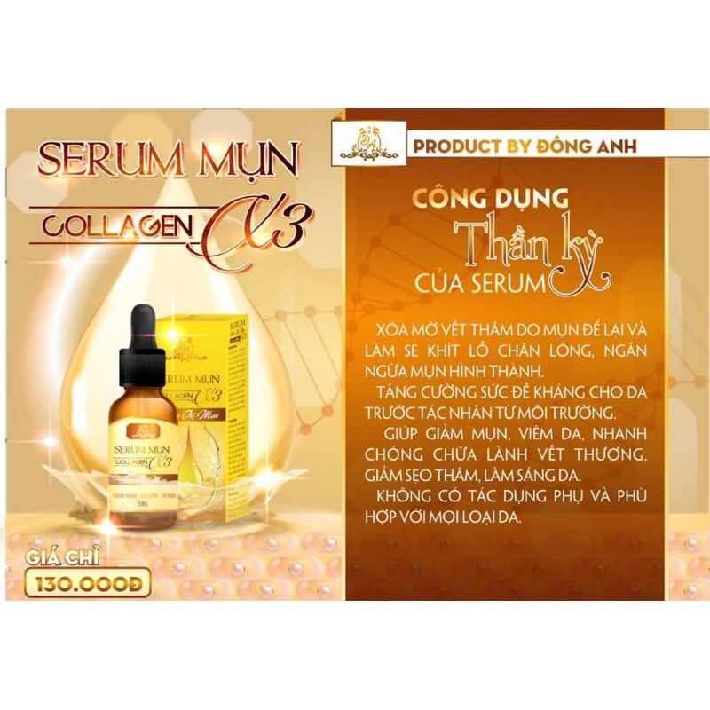 Serum trị mụn Collagen X3 chính hãng Mỹ Phẩm Đông Anh Serum trị mụn Collagen X3 chính hãng Mỹ Phẩm Đông Anh