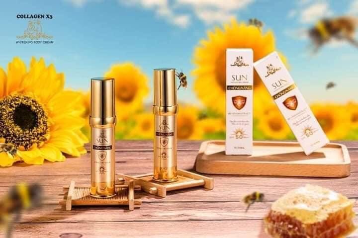 Kem chống nắng nọc ong Collagen X3 chính hãng công ty Đông Anh Kem chống nắng nọc ong Collagen X3 chính hãng công ty Đông Anh