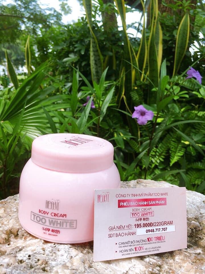 Kem trắng da body BE.O.VI chính hãng công ty Too White Kem trắng da body BE.O.VI chính hãng công ty Too White