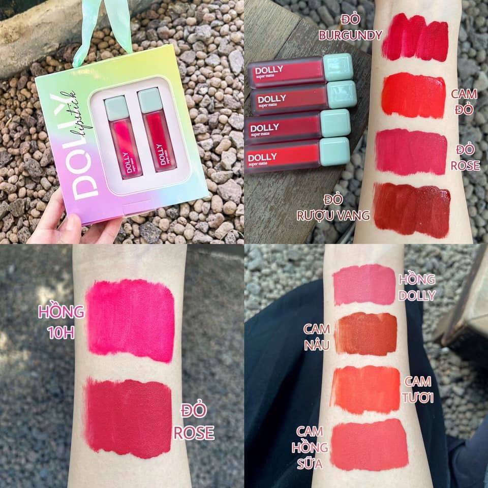 Son Kem Lì Dolly Super Matte chính hãng mua 1 tặng 1 Son Kem Lì Dolly Super Matte chính hãng mua 1 tặng 1