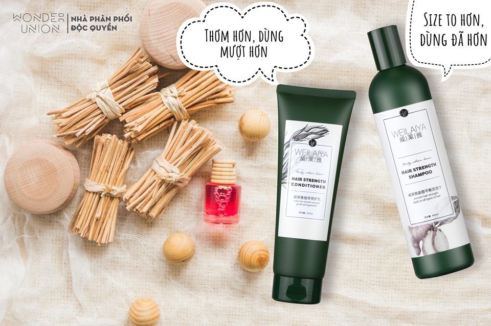 Combo bộ dầu gội xả Weilaiya mọc tóc chiết xuất gừng xả Combo bộ dầu gội xả Weilaiya mọc tóc chiết xuất gừng xả