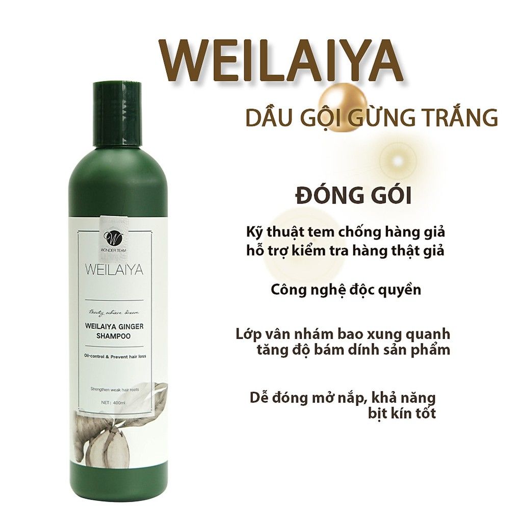 Combo bộ dầu gội xả Weilaiya mọc tóc chiết xuất gừng xả Combo bộ dầu gội xả Weilaiya mọc tóc chiết xuất gừng xả