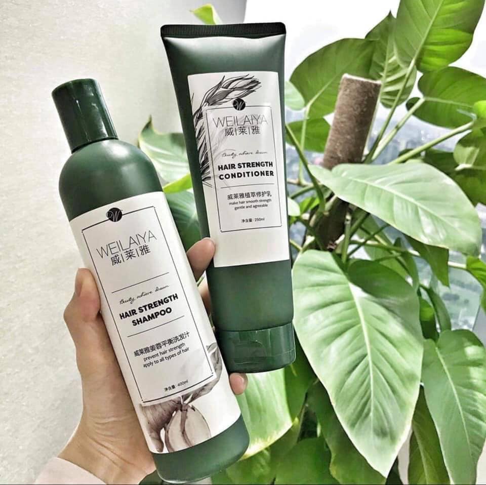 Combo bộ dầu gội xả Weilaiya mọc tóc chiết xuất gừng xả Combo bộ dầu gội xả Weilaiya mọc tóc chiết xuất gừng xả