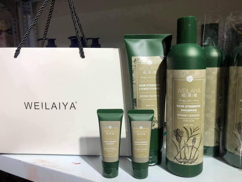 Combo bộ dầu gội xả Weilaiya mọc tóc chiết xuất gừng xả Combo bộ dầu gội xả Weilaiya mọc tóc chiết xuất gừng xả
