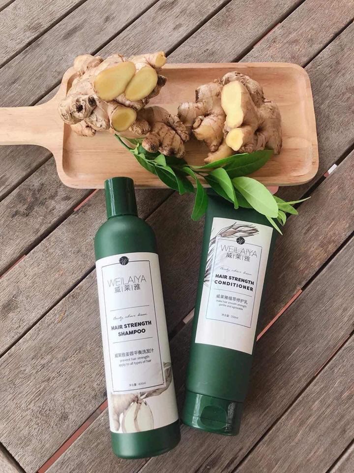 Combo bộ dầu gội xả Weilaiya mọc tóc chiết xuất gừng xả Combo bộ dầu gội xả Weilaiya mọc tóc chiết xuất gừng xả