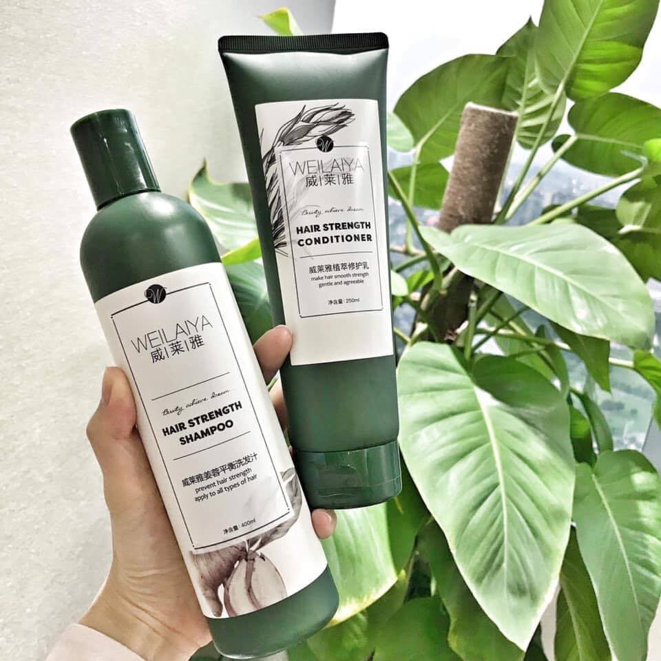 Combo bộ dầu gội xả Weilaiya mọc tóc chiết xuất gừng xả Combo bộ dầu gội xả Weilaiya mọc tóc chiết xuất gừng xả