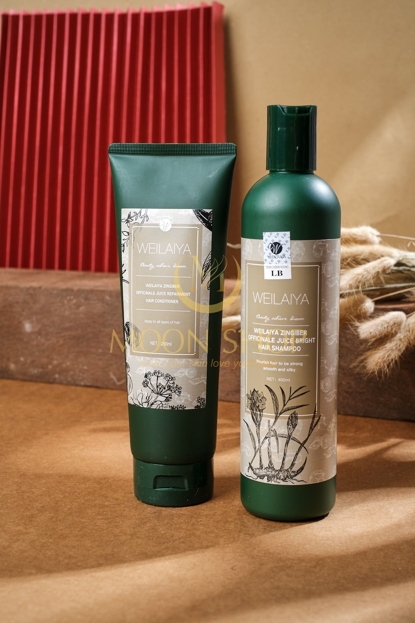 Combo dầu gội xả gừng hà thủ ô Weilaiya chính hãng Combo dầu gội xả gừng hà thủ ô Weilaiya chính hãng