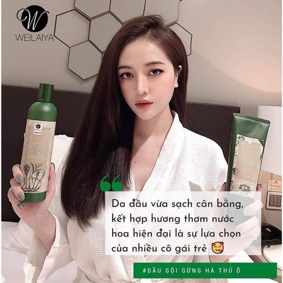 Combo dầu gội xả gừng hà thủ ô Weilaiya chính hãng Combo dầu gội xả gừng hà thủ ô Weilaiya chính hãng