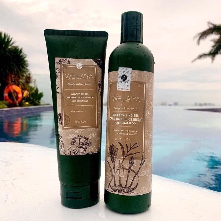 Combo dầu gội xả gừng hà thủ ô Weilaiya chính hãng Combo dầu gội xả gừng hà thủ ô Weilaiya chính hãng