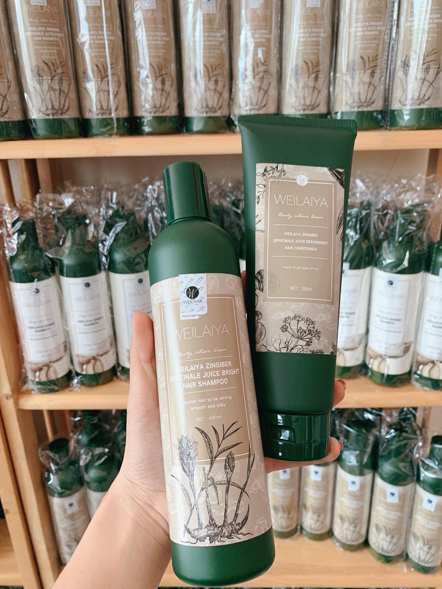 Combo dầu gội xả gừng hà thủ ô Weilaiya chính hãng Combo dầu gội xả gừng hà thủ ô Weilaiya chính hãng
