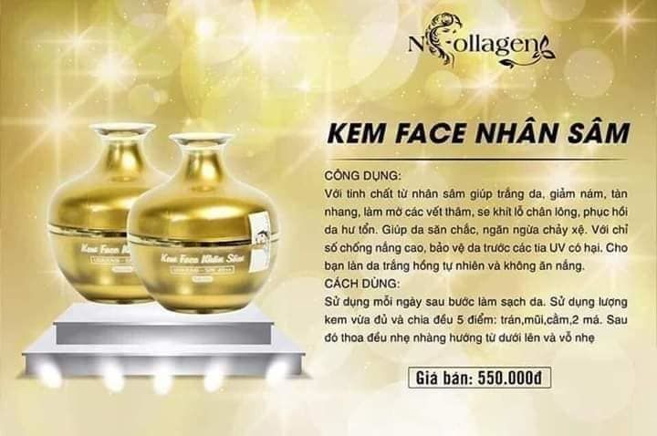 Kem face nhân sâm N-collagen chính hãng Kem face nhân sâm N-collagen chính hãng