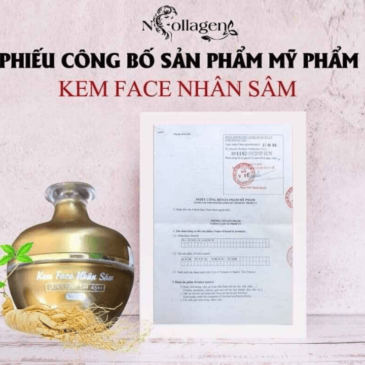 Kem face nhân sâm N-collagen chính hãng Kem face nhân sâm N-collagen chính hãng