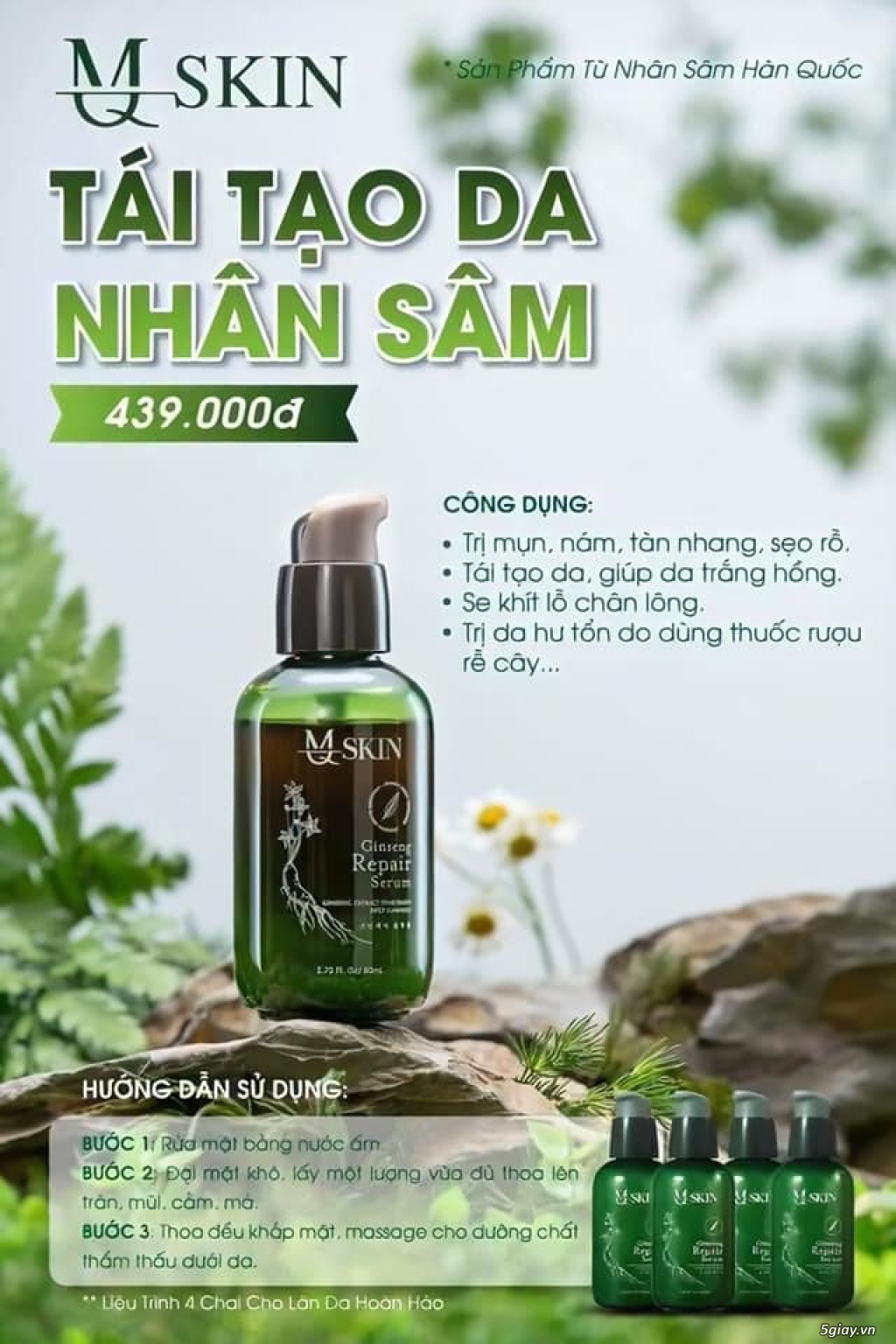 Serum thay da nhân sâm MQ Skin chính hãng Serum thay da nhân sâm MQ Skin chính hãng