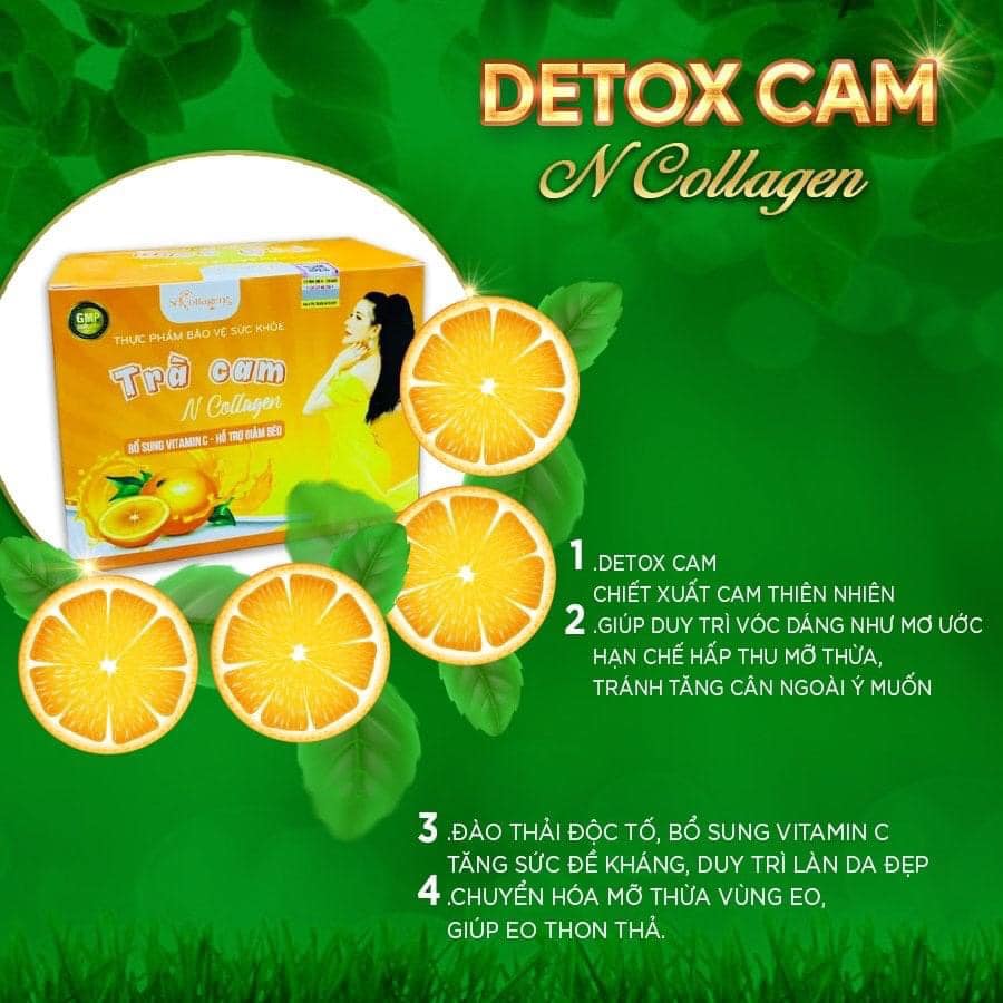 Detox Cam hỗ trợ giảm cân N-Collagen chính hãng Detox Cam hỗ trợ giảm cân N-Collagen chính hãng