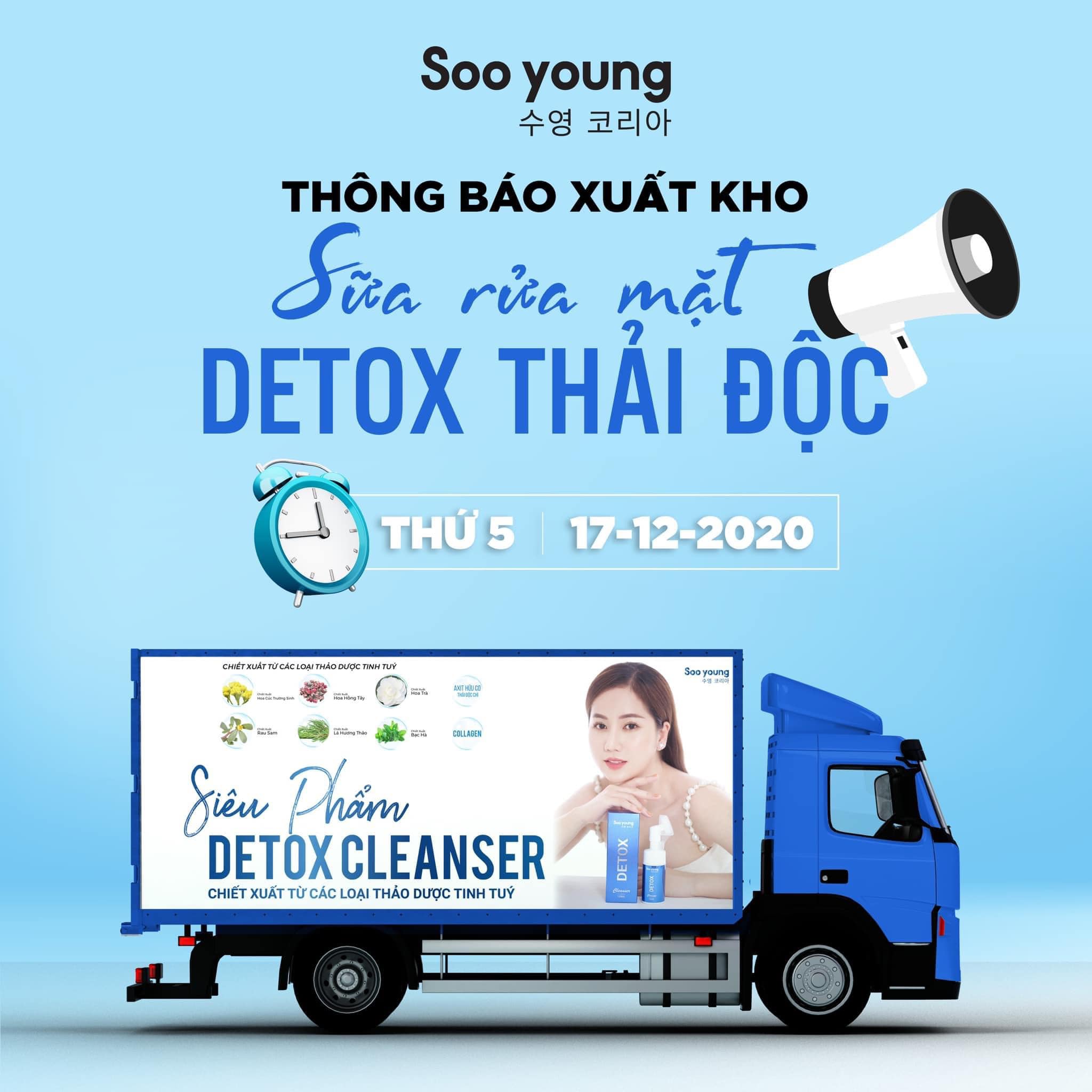 Sữa rửa mặt Detox Cleanser Soo Young có gì hot? Sữa rửa mặt Detox Cleanser Soo Young có gì hot?
