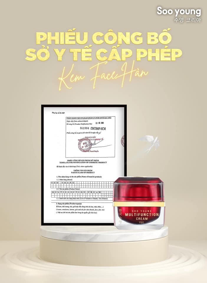 Kem face hàn giúp căng bóng chống lão hóa Soo Young Kem face hàn giúp căng bóng chống lão hóa Soo Young