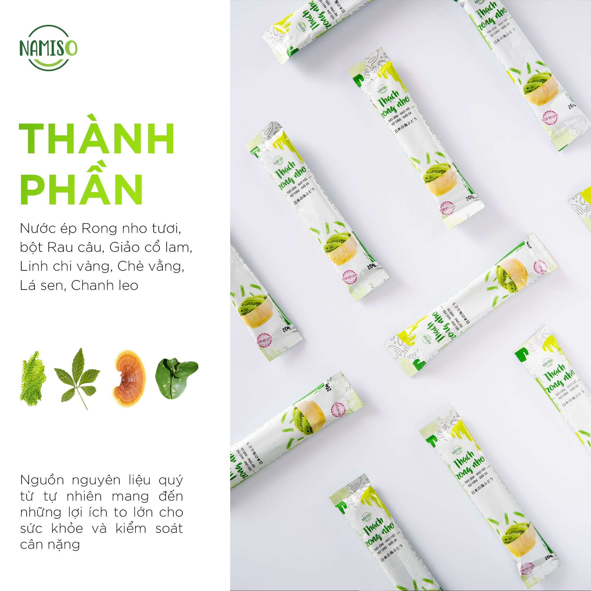 Ba gói thạch rong nho mỗi ngày lấy lại sắc vóc hoàn mỹ Ba gói thạch rong nho mỗi ngày lấy lại sắc vóc hoàn mỹ