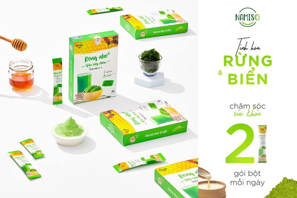 Bột rong nho sữa ong chúa Namiso tinh hoa rừng và biển Bột rong nho sữa ong chúa Namiso tinh hoa rừng và biển