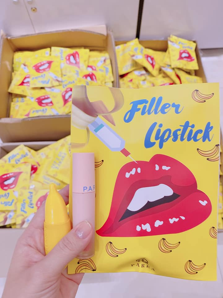 Combo son Filler Collagen chuối khử thâm Parea cùng son màu Chu Lipstick chính hãng Combo son Filler Collagen chuối khử thâm Parea cùng son màu Chu Lipstick chính hãng