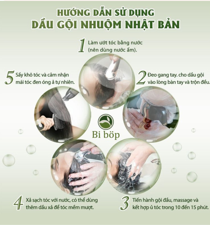 Dầu gội phủ bạc Bi Bop chính hãng Dầu gội phủ bạc Bi Bop chính hãng