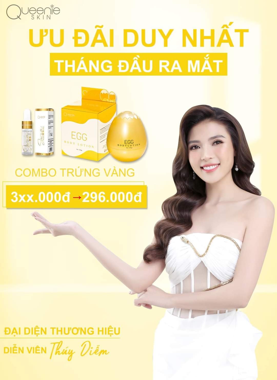 Kem body Trứng Vàng Queenis chính hãng Kem body Trứng Vàng Queenis chính hãng