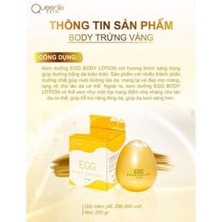 Kem body Trứng Vàng Queenis chính hãng Kem body Trứng Vàng Queenis chính hãng