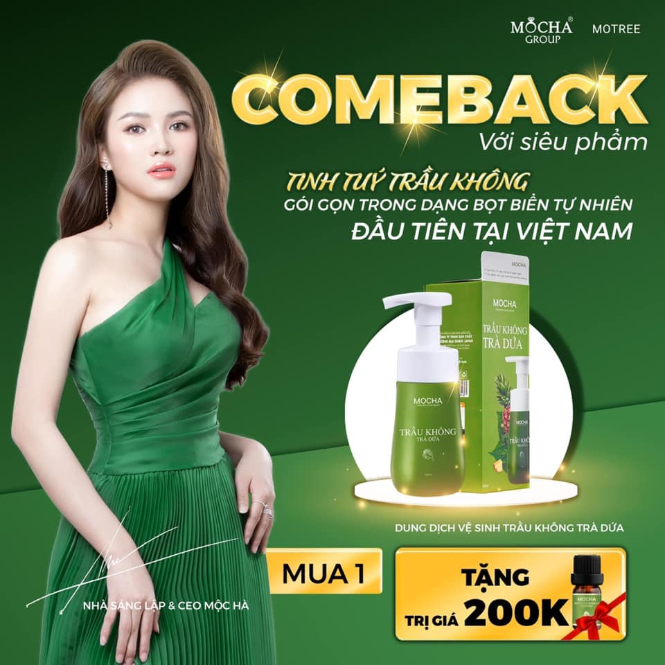 Dung dich vệ sinh trầu không trà dứa Mocha chính hãng