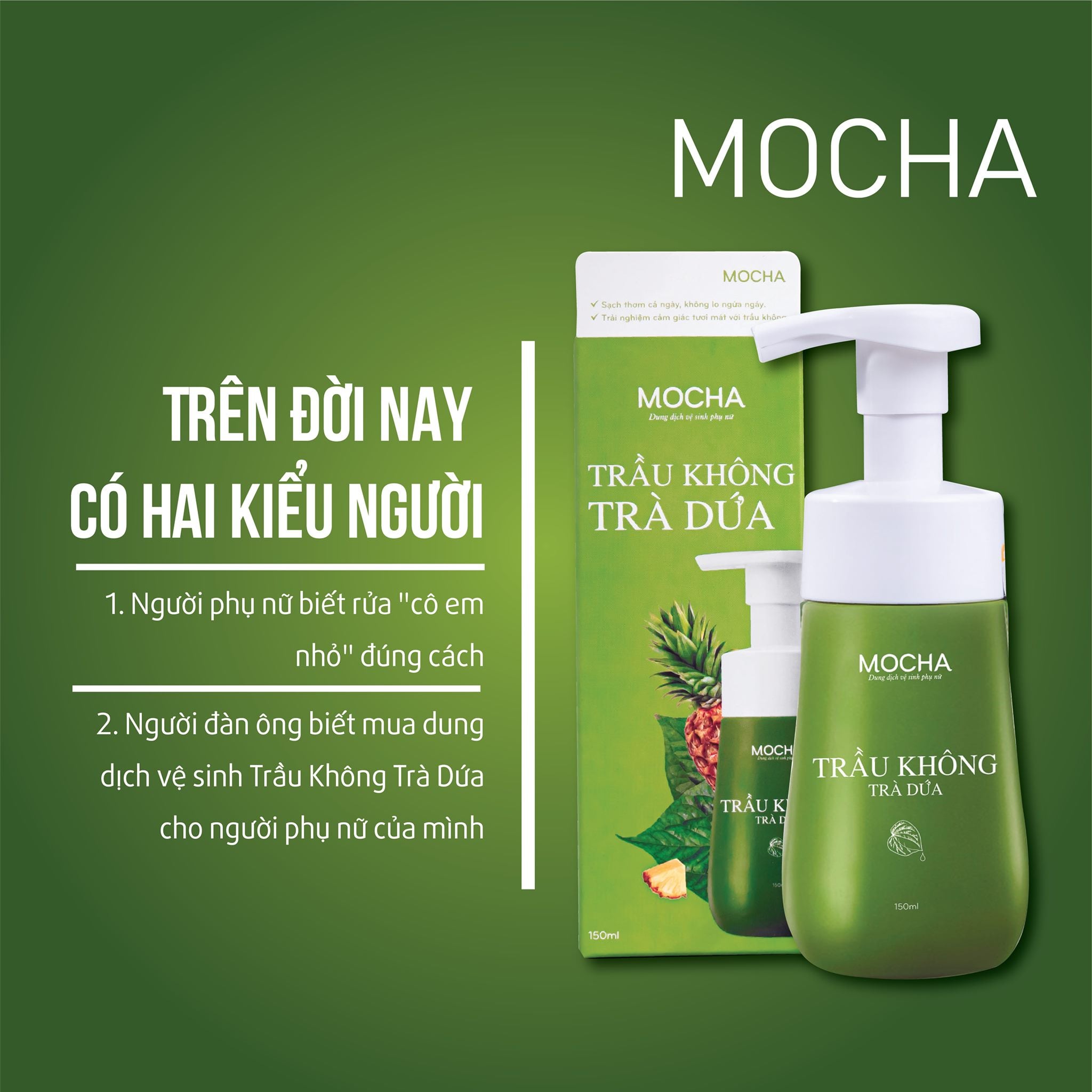 Dung dich vệ sinh trầu không trà dứa Mocha chính hãng Dung dich vệ sinh trầu không trà dứa Mocha chính hãng