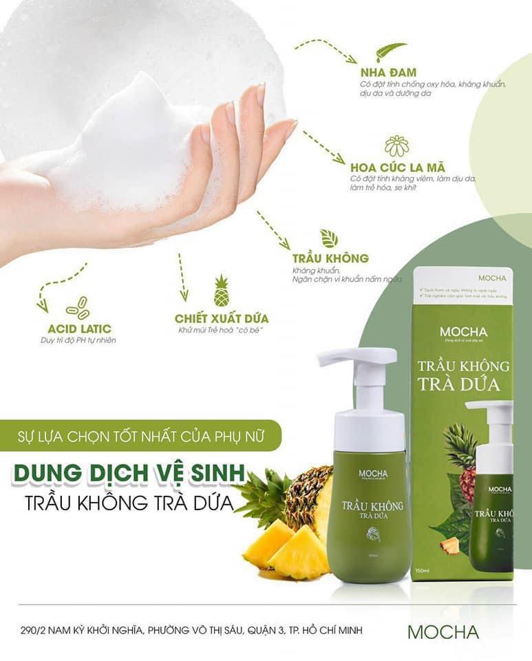 Dung dich vệ sinh trầu không trà dứa Mocha chính hãng Dung dich vệ sinh trầu không trà dứa Mocha chính hãng