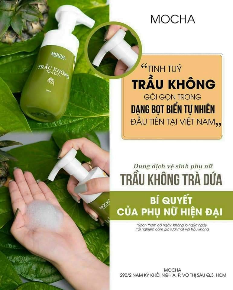 Dung dich vệ sinh trầu không trà dứa Mocha chính hãng Dung dich vệ sinh trầu không trà dứa Mocha chính hãng