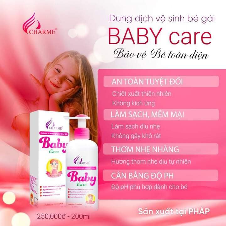 Dung dịch vệ sinh bé gái Baby Care charme chính hãng Dung dịch vệ sinh bé gái Baby Care charme chính hãng