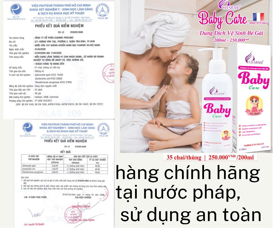 Dung dịch vệ sinh bé gái Baby Care charme chính hãng Dung dịch vệ sinh bé gái Baby Care charme chính hãng
