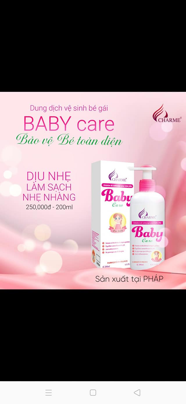 Dung dịch vệ sinh bé gái Baby Care charme chính hãng Dung dịch vệ sinh bé gái Baby Care charme chính hãng